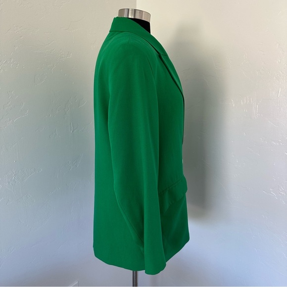 Zara Green Double Breasted Blogger Favored Long Blazer Size S - Picture 6 of 17